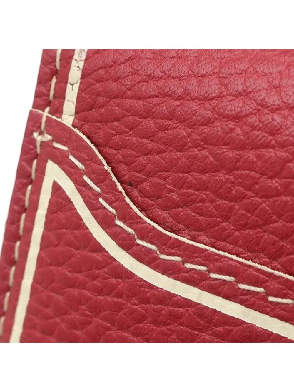 Louis Vuitton Card Case Pocket Organizer Leather Red Brown Business